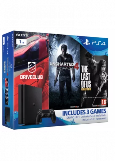 Konzole Playstation Slim Tb Uncharted Driveclub The Last Of