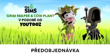 Grim Reaper a Cow Plant z The Sims jako roztomilé Youtooz figurky