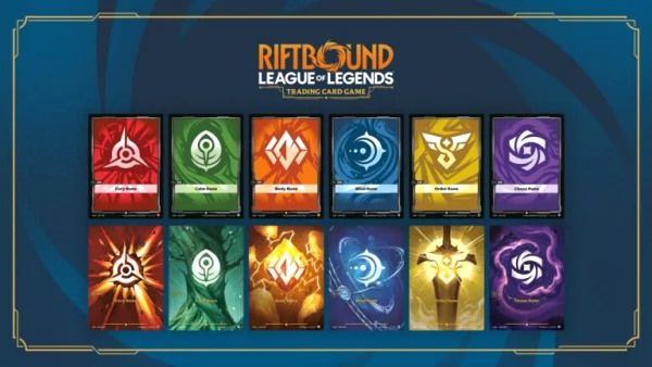 Symbole sześciu Domen (kolorów) w Riftbound TCG