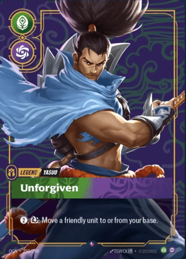 Karta Championa Yasuo w Riftbound TCG