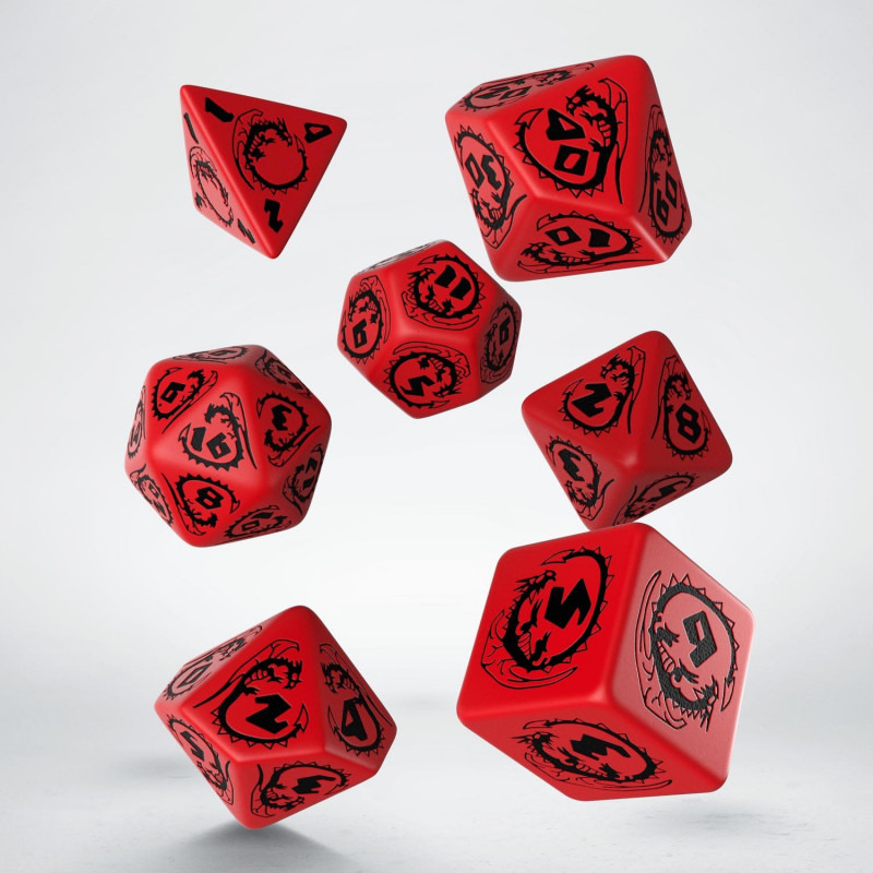 Kostky Dragons erveno ern Gamlery cz
