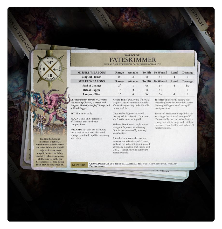 W-AOS: Warscroll Cards: Disciples of Tzeentch - Xzone.cz