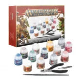 Barvicí sada Citadel Age of Sigmar Paints + Tools (13 barev, štětec, škrabka, kleště)