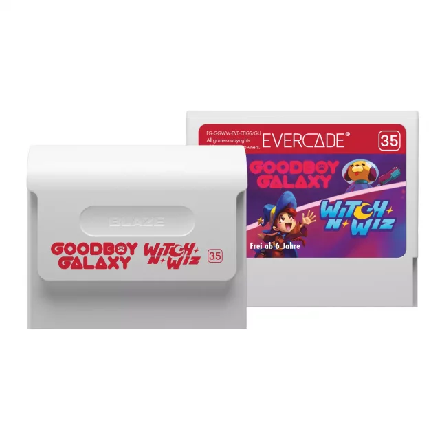 Cartridge pro retro herní konzole Evercade - Goodboy Galaxy & Witch n' Wiz