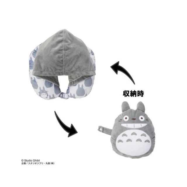 Cestovní polštář za krk Ghibli - Totoro (s kapucí)