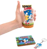 Dárkový set Sonic - sklenice, podtácek, klíčenka