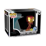 Figurka Avengers - Avengers Tower & Iron Man (svítící) (Funko POP! Town 35)