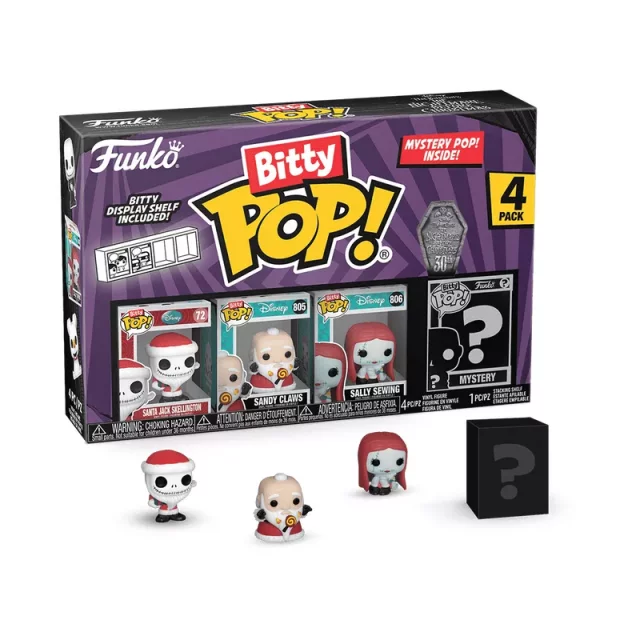 Figurka Disney - The Nightmare Before Christmas Santa Jack Skellington 4-pack (Funko Bitty POP)