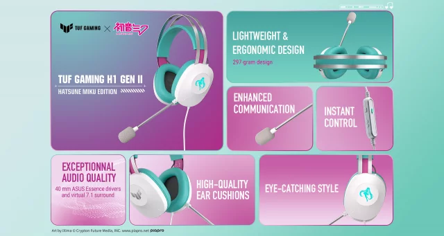 Herní sluchátka ASUS TUF Gaming H1 GEN II Hatsune Miku Edition