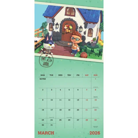 Kalendář Animal Crossing 2026