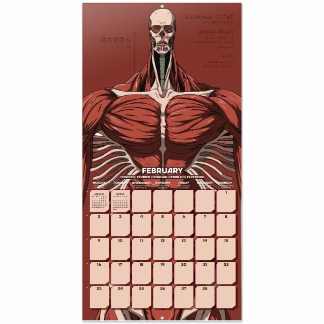 Kalendář Attack on Titan