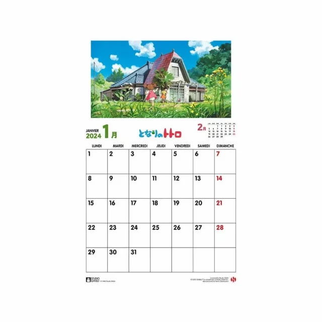 My Neighbor Totoro Calendar 2024 English Version
