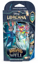 Karetní hra Lorcana: Whispers in the Well - Sapphire / Steel Starter Deck (Juddy Hopps & Robin Hood) dupl