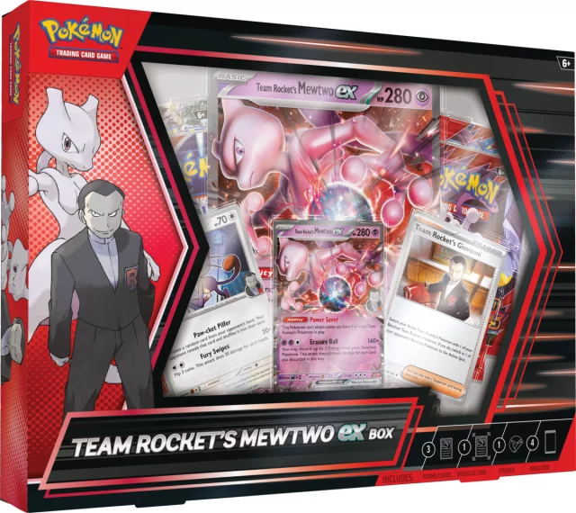 Karetní hra Pokémon TCG: Scarlet & Violet ex Box - Team Rocket’s Mewtwo (poškozený obal)