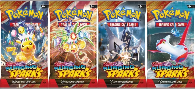 Karetní hra Pokémon TCG: Scarlet & Violet - Surging Sparks Booster (10 karet)