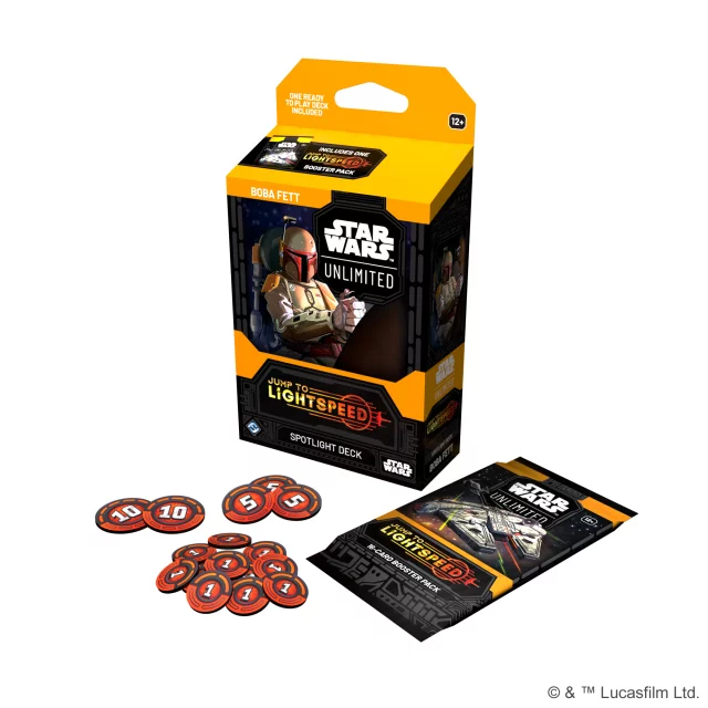 Star Wars: Unlimited TCG - Jump To Lightspeed Boba Fett Spotlight Deck (50 Cards + Booster Pack)