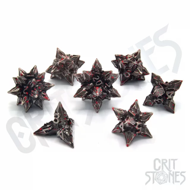 Kostky Brutal Bane Metal - RPG Dice Set (7 ks)