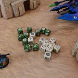 Kostky Crosshairs Compact - Beige & Olive (20 ks)