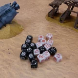 Kostky Crosshairs Compact - Black & Pearl (20 ks)