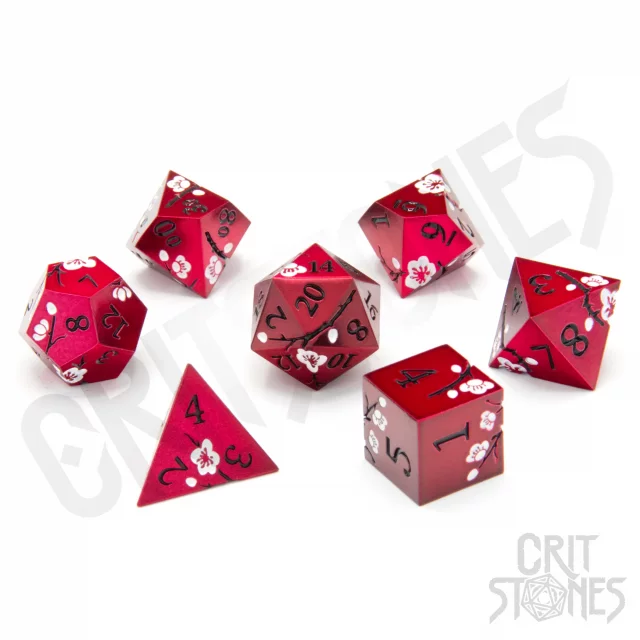 Kostky Dawn Blossom Metal - RPG Dice Set  (7 ks)