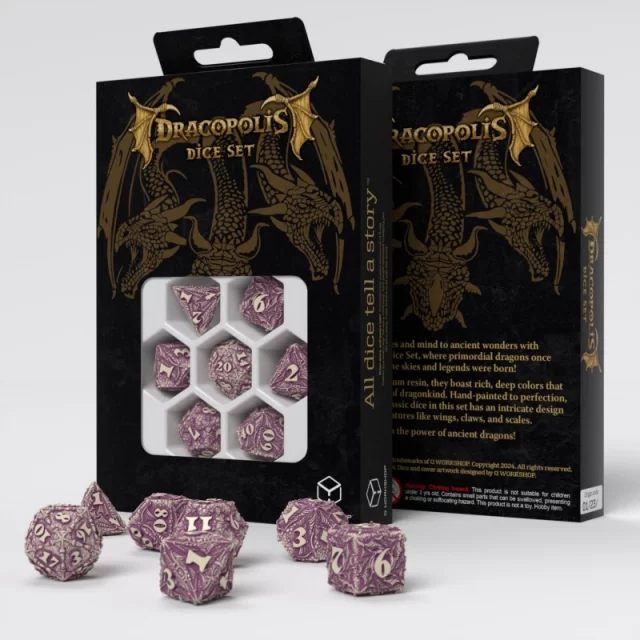 Dragons green & gold Dice Set (7)