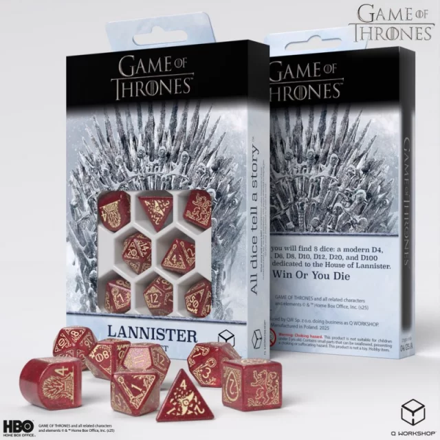 Kostky Game of Thrones - Lannister (8 ks)