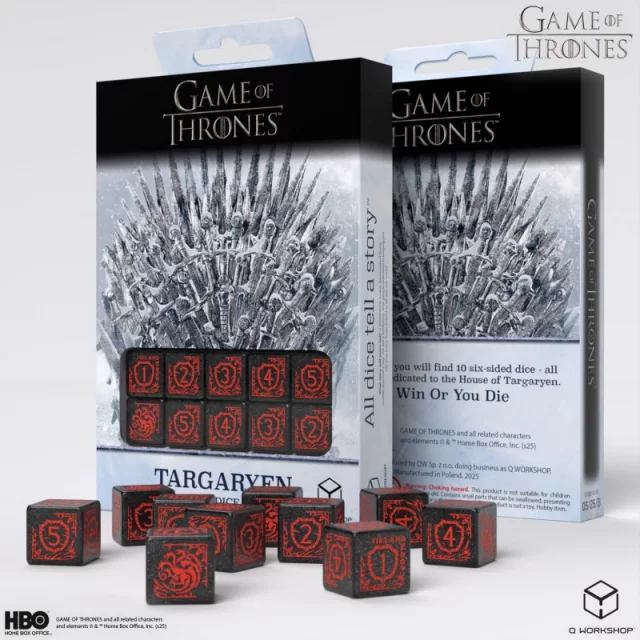 Kostky Game of Thrones - Targaryen (10 ks)