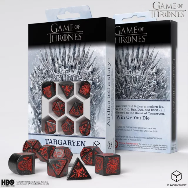 Kostky Game of Thrones - Targaryen (8 ks)