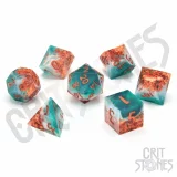Kostky - Mystic Marine Sharp Edge Resin - RPG Dice Set  (7 ks)