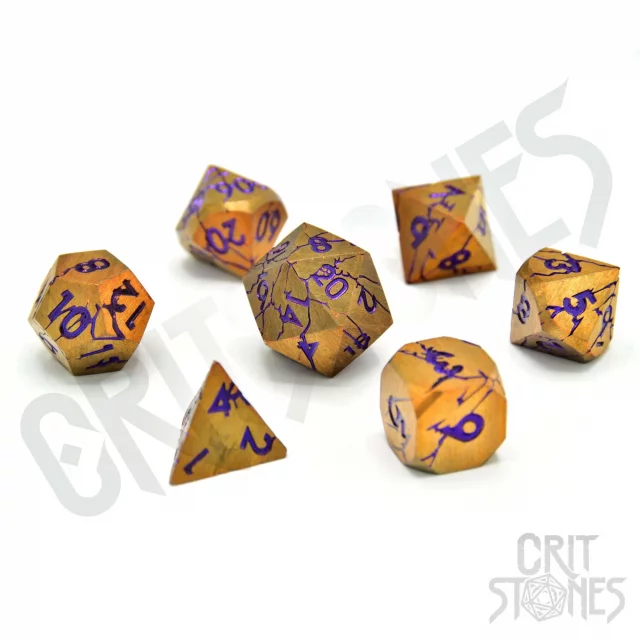 Kostky Shattered Sigils Metal - RPG Dice Set  (7 ks)