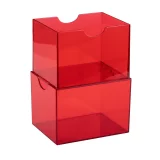 Krabička na karty Dragon Shield - Clear Red (Strongbox 100+)