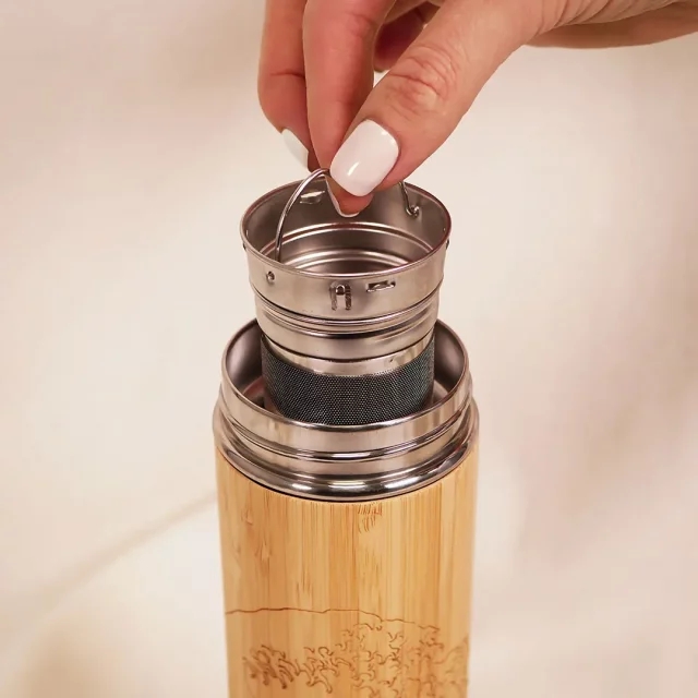 Láhev na pití Hokusai Katsushika - The Great Wave of Kanagawa Bamboo Tea Bottle