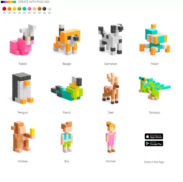 Magnetická stavebnice PIXIO 400 (Design Series)