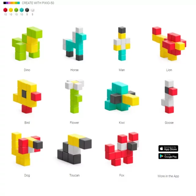 Magnetická stavebnice PIXIO 50 (Design Series)