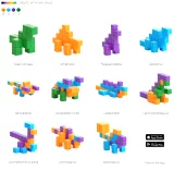 Magnetická stavebnice PIXIO - Mini Dinos (Story Series)