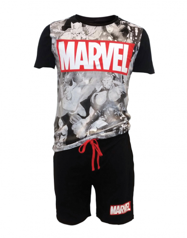 Marvel Pyžamo Big Marvel logo - Velikost: M