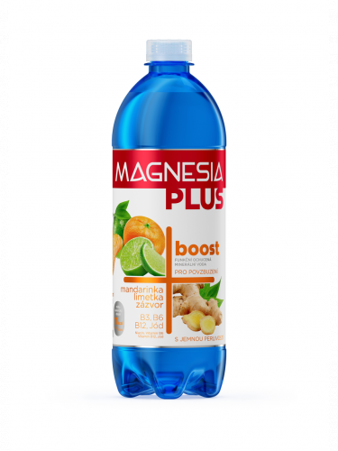 Občerstvení Magnesia Plus Boost - manderinka+limetka+zazvor (PC)
