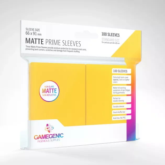 Ochranné obaly na karty Gamegenic - Prime Sleeves Matte Yellow (100 ks)
