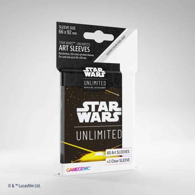 Ochranné obaly na karty Gamegenic - Star Wars: Unlimited Art Sleeves Card Back Yellow (61 ks)