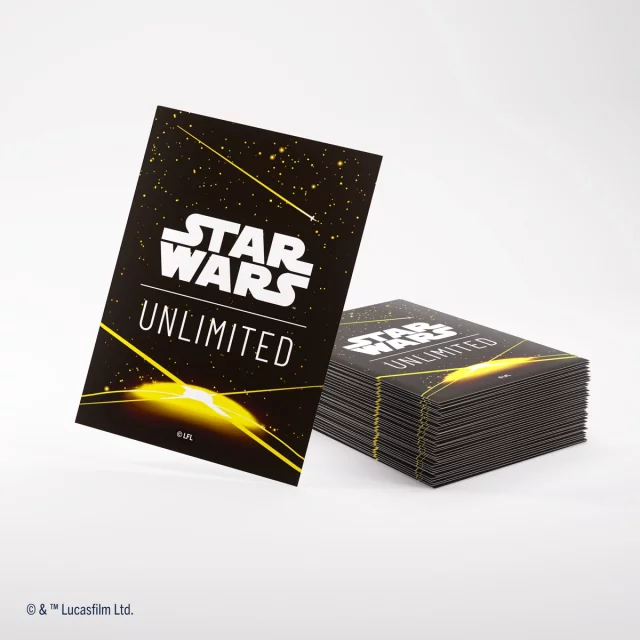 Ochranné obaly na karty Gamegenic - Star Wars: Unlimited Art Sleeves Card Back Yellow (61 ks)