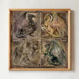 Plakát Heroes of Might and Magic III - Dragons, Archangel & Archdevil (sada 3 kusů)