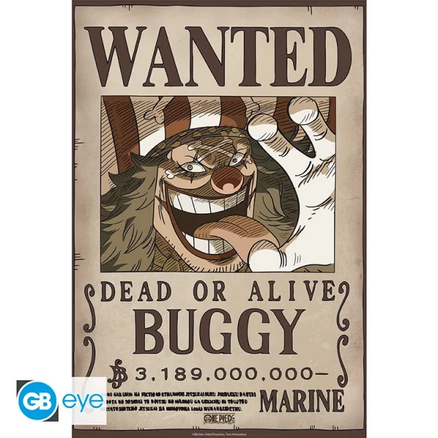 Plakát One Piece - Wanted Buggy Wano