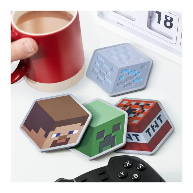 Podtácky Minecraft - Metal Coasters (4 ks)