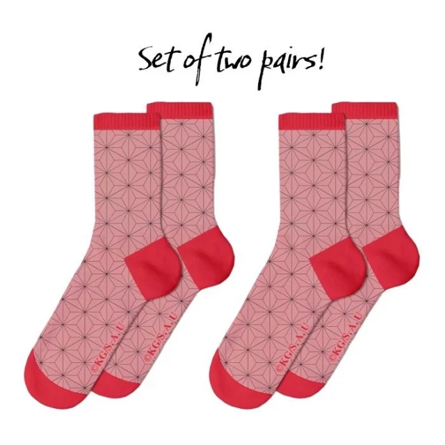 Ponožky Demon Slayer - Nezuko Kamado (velikost 36/40) (2 páry)