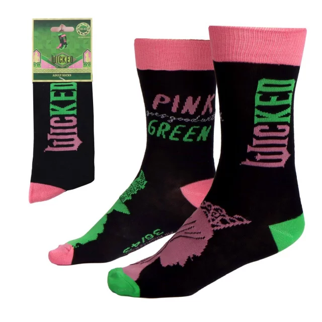 Ponožky Wicked - Pink & Green (velikost 36/43)