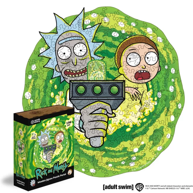 Puzzle Rick & Morty - Portal (dřevěné)