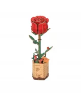 Stavebnice - Červená růže (dřevěná)