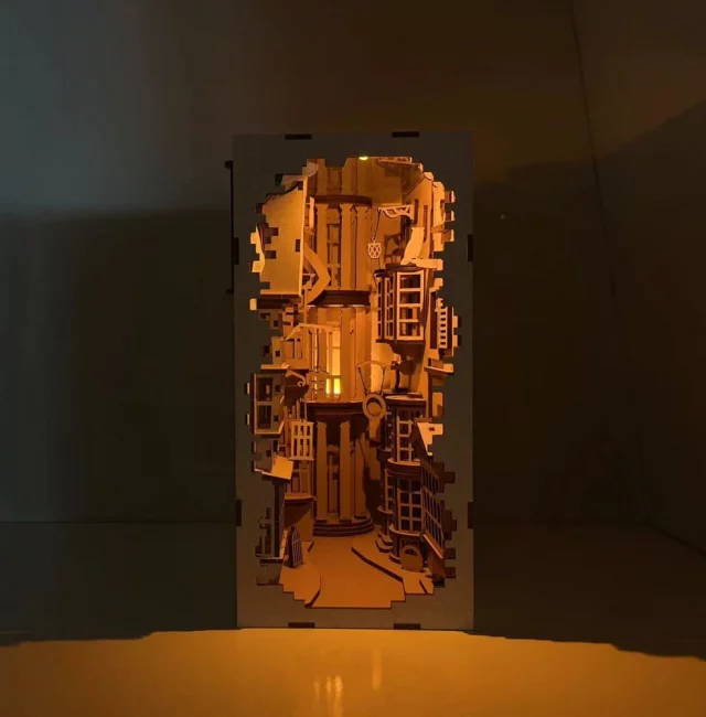 Stavebnice Harry Potter - zarážka na knihy Diagon Alley (dřevěná)