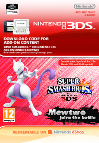 Super Smash Bros.: Mewtwo (3DS) DIGITAL (3DS)