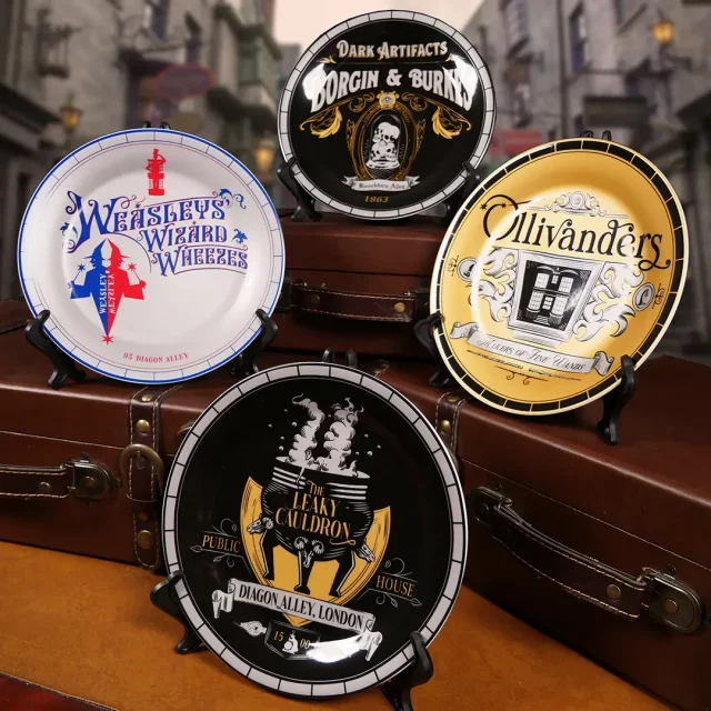 Talíře Harry Potter - Diagon Alley (sada 4 kusů)